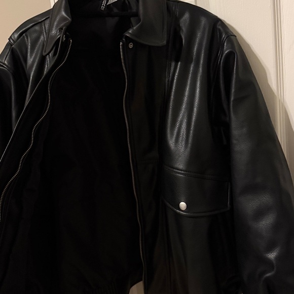 H&M Black Leather Jacket - Picture 4 of 4